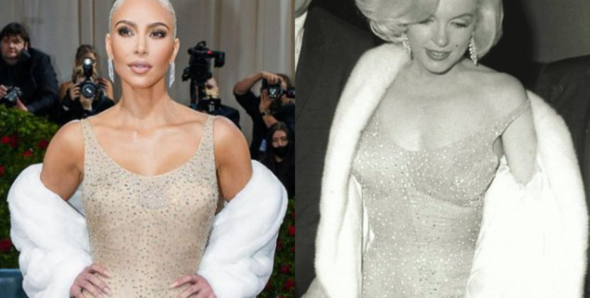 Kim Kardashian recibe críticas al dañar el icónico vestido de Marilyn Monroe.